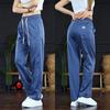Pantalones Casuales de Lyocell Tencel para Hombre Verano Delgados 2025 Nuevos Sueltos Rectos Cintura Elástica de Seda Helada Pantalones para Hombre