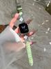 Trevo de Quatro Folhas Jacaré Cor Morandi Pulseira de Couro Adequada para Apple Watch iWatch 12ª Geração 11/10Se