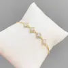 Pulsera de hilo con zirconita de diamante más vendida de fuente transfronteriza, pulsera de diseño de nicho con temperamento europeo y americano para mujer