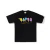 Comercio exterior al por mayor transfronterizo marca de tendencia estilo japonés camuflaje tiburón, cabeza de tigre, hombre-mono bloques de color luminoso manga corta corte holgado camiseta de pareja
