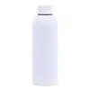 Copo Térmico Pequeno Estilo Americano Aço Inoxidável 304 Pintura Emborrachada Garrafa de Água Esportiva 500ml Copo de Água Fria para Exterior com Alça