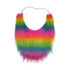 Adereços de Performance de Dança de Halloween Barba Falsa Barba Artificial Colorida Barba de Queixo para Mulheres Barba para Fantasia de Festa