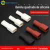 Um como 250 cabo silicone protetor manga conector reto terminal nu isolamento protetor manga PVC macio manga