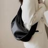 2026 Novo Modelo Bolsa Feminina Versátil de Couro Genuíno de Grande Capacidade para o Dia a Dia, Bolsa Transversal, Bolsa de Ombro, Bolsa de Axila Dumpling Nuvem