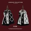 Bufanda de punto con diseño de cervatillo navideño para mujer, bufanda de Año Nuevo, de invierno, coreana, combinable, linda, de alce, roja, cálida y resistente al viento.