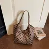 Bolso Tote de Lona de Gran Capacidad a la Moda con Lazo para Mujer 2026 Primavera Nuevo Versátil Lujo Ligero Bolso de Hombro/Axila de Lunares