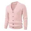 Comércio Exterior Transfronteiriço Outono e Inverno Novo Suéter Tricot Tendência para Jovens, Gola V Solto Grosso Casual Jaqueta Cardigã