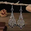 Pendientes Largos de Aleación Estilo Chino para Mujer Multicapa Transfronterizos Retro de Punto Diamante Pendientes Venta al por Mayor Suministro de Amazon