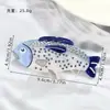 Presilha de Cabelo Criativa em Acetato com Tema Oceano, Tubarão e Peixes Coloridos, Grampo de Cabelo Animal Único para Meninas, Acessório de Cabelo para a Parte de Trás da Cabeça