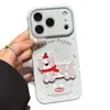Bufanda de Dibujos Animados Cachorro Funda de Teléfono Compatible con Teléfono Apple 17promax iPhone16 Huawei Ventana de Corazón