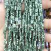 Ágata turquesa puxar contas verde aventurina Imperador pedra duplo furo puxar contas DIY pulseira tecida frisado acessórios contas soltas