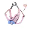 Coleira Arnês para Filhote de Cachorro com Gravata Borboleta, Guia para Passeio de Cachorro Bichon, Teddy, Cães Pequenos, Gravata Borboleta Respirável