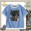 2026 Novo Modelo Infantil Divertido Força Delta Dragão Inseto Abstrato Algodão Puro Meninos Descolado Casual Camiseta de Manga Curta