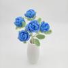 2025 Nueva Lana Tejida Ramo de Rosas Multicabezales Regalo para Mejor Amigo Pareja Regalo Flor Regalo Creativo