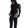 Camiseta de manga larga subcultura Y2K para mujer, nuevo estilo de principios de otoño, estampado de lunares de teclas de piano, cubierta protectora solar, top con cuello Henley