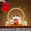 Adornos de gato de la suerte sacuden la mano anillo de lámpara LED tienda de gatos ricos el negocio está en auge regalo sala de estar inauguración gato
