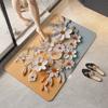 Alfombrilla de Piso para Baño 3D Tridimensional Absorbente Suave Barro de Diatomeas Alfombra para Puerta de Baño Hogareña Antideslizante Secado Rápido Felpudo