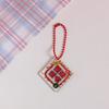 Llavero colgante de acrílico con forma de corazón de niña, con texto de doble cara, creativo, para bolso pequeño y fresco, llavero decorativo, adorno colgante.
