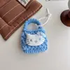 Bolsa para Auriculares Bluetooth Nueva Japonesa y Coreana Dibujo Animado de Pez Pingüino Gato de Peluche Billetera de Punto Monedero Bolsa de Cosméticos