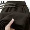 Calça Casual Masculina Outono Inverno Moda Personalidade Padrão Espiga de Trigo Masculino Adolescentes Respirável Caimento Anti-rugas Esportiva Perna Reta