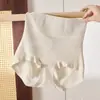 Calça Base Modeladora Seamless de Seda de Amora para Verão, Cintura Alta, Cruzada no Gancho, Controle Abdominal e Levanta Bumbum