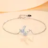 Pulseira Borboleta Amor Feminina Estrela Zircônia Pulseira Nicho Luxo Leve Coração de Menina Joias Pulseira Borboleta Roxa Epóxi