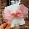 Acessórios de cabelo infantis novos e fofos de fio de bolinhas para o início da primavera, presilha de cabelo doce com laço de princesa, clipe de diamante para franja de menina