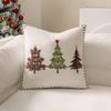 Funda de Cojín Decorativa Navideña de Reno Seleccionada Cuidadosamente, Best-Seller Transfronterizo, Estampado Dorado, Estilo Bordado de Copo de Nieve Otoño e Invierno