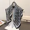 Nuevo Patrón de Espiga Geométrica Algodón y Lino Bufanda Cuadrada Pequeña Pañuelo para la Cabeza tipo Terciopelo Chal Protección Solar Bufanda para el Cuello Bufanda para Mujer