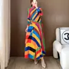 Traje de falda larga plisada camisa de otoño para llevar debajo moda sur aceite ropa de mujer de alta gama conjunto de dos piezas de comercio exterior europeo y americano para mujer