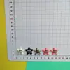 Pin de horquilla para el pelo de joyería minDIY de cinco estrellas, aro, funda para teléfono móvil, agujero, zapatos, bolsa, material para juguetes, accesorios
