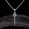 Tendência Japonesa e Coreana Pingente Chave de Olho Inteligente Prata Esterlina S925 Feminino Versátil Personalidade Tendência Criativa Pingente de Colar