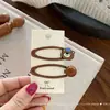 2 Paquetes de Clips para el Cabello Coreanos Nuevos Color Café Oso Bb, Lindos y Modernos Clips para Flequillo, Clips Laterales, Accesorios para el Cabello para Niños y Mujeres