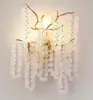Lustre para Loja de Roupas, Lustre de Cristal Moderno Simples para Sala de Estar, Decoração Artística de Galho para Hall de Restaurante, Luxo Leve Criativo