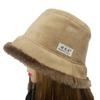 Sombrero de Otoño e Invierno Sombrero de Pescador para Niños Invierno Imitación Ante de Cordero Cálido Lindo Cálido Hermoso Grueso Sombrero de Cubo Cilindro