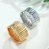 Joyería de Comercio Electrónico Transfronterizo Europeo y Americano Pulseras de Metal Asimétricas Exageradas Pulseras Personalizadas de Apertura de Resorte Pulseras Anchas para Mujer