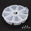Caixa Octogonal Transparente de Plástico com 10 Compartimentos 15 Compartimentos Caixa Organizadora para Brincos Acessórios de Cabelo Joias DIY