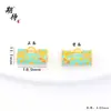 Novo Pingente Dourado Areia Antiga Estilo Chinês Duradouro com Design de Flores Coloridas, Joia Pingente Criativa e Única de Fechadura de Videira