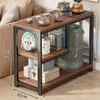 Mesa Auxiliar de Sofá, Gabinete de Té, Gabinete Lateral para Sala de Estar, Estante de Almacenamiento de Mesa de Té Pequeña, Carrito Removible para el Hogar, Mesa de Café