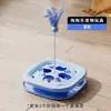 Juguete para gatos, bandeja de juego interactiva para autoentretenimiento, juguete para provocar gatos con plumas y cascabeles, palo para provocar gatos, juguete educativo para mascotas