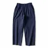Estilo Retrô Minimalista Marca da Moda Básico Solto Cintura Elástica Alto Algodão Caimento Unissex Calças Casuais Feito Sob Medida pelo Fabricante