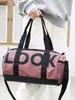 Nueva Bolsa de Viaje para Mujer, Bolsa Deportiva de Yoga Repelente al Agua, Bolso de Fitness con Letras de Moda Estilo Coreano, Bolsa de Equipaje para Viajes de Negocios de Corta Distancia