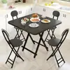 Mesa plegable para uso doméstico, mesa de comedor portátil simple, mesa cuadrada para apartamentos de alquiler, mesa de comedor minimalista de tamaño pequeño