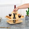 Estante de vino de madera creativo transfronterizo mesa de picnic al aire libre mesa mini desmontable para exteriores playa camping mesa de picnic estante para vino
