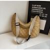Bolsa de Hombro Cruzada de Gran Capacidad para Otoño e Invierno 2026, Bolso Tipo Bolso de Mano Acolchado Casual de Algodón