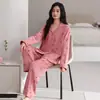 Pijama de Algodón Puro Nuevo Otoño 2026 para Mujer, Conjunto Delgado de Manga Larga y Pantalón Largo Casual Cómodo para Casa, Se Puede Usar al Aire Libre