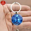 Pendente Redondo Árvore Gigante Luz Azul Mais Vendido Transfronteiriço Fábrica Direta Atacado Acessório Chaveiro Pingente Decorativo