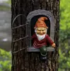 Adornos de regalo de Navidad, decoraciones de jardín, gnomos, manualidades de resina, estatuas de gnomos de dibujos animados, anciano con barba blanca