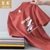 Camiseta de manga corta transfronteriza azul marino, top de moda ajustado para hombre, camiseta simple y casual de cuello redondo, para exportación