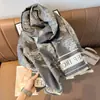 Chal de Lujo Ligero para Habitación con Aire Acondicionado, Doble Cara con Diseño de Pintura de Paisaje, Cachemira Sintética, Engrosado para Calidez, Bufanda Larga de Moda para Oficina